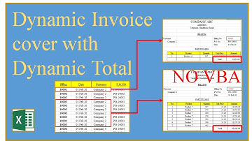 How to create Dynamic Invoice with Dynamic Total just below without using VBA in Excel