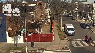 DC Building Collapse Caught on Home Security Camera