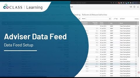 Adviser Data Feed