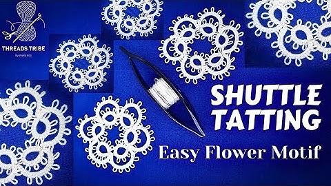 Simple Flower Motif with Rings and Chains| Easy & Beautiful Shuttle Tatting | Beginner’s Tutorial