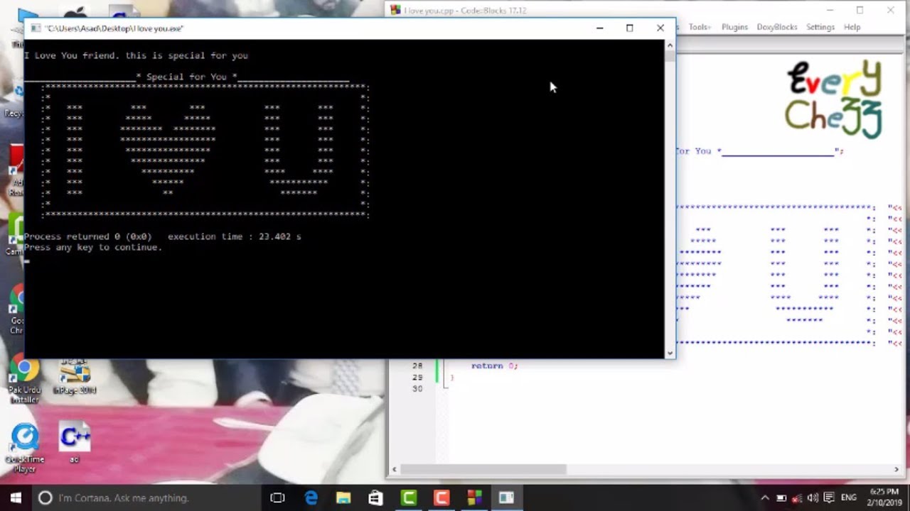 "I Love ️ You" Coding in C++ - By EveryChezz - YouTube