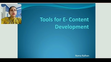 Tools For E-Content Development