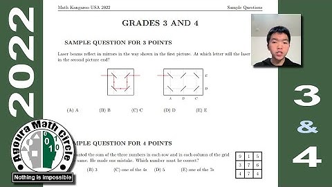 Math Kangaroo 2022 - Level 3 and 4 | Presented by Jerry Yang