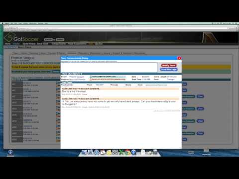 GotSoccer Team Chat Tool Tutorial