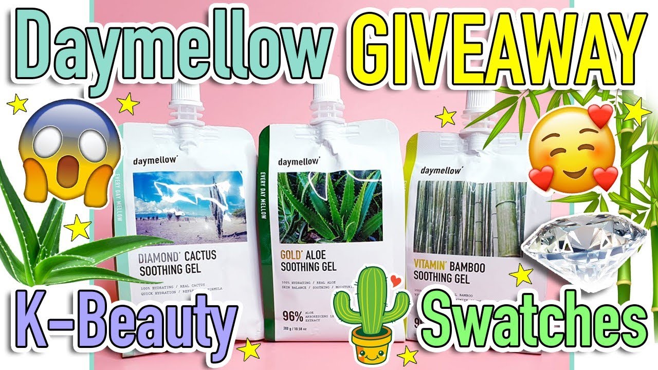 #GIVEAWAY- #DAYMELLOW Soothing Gels! - #SWATCHES and #REVIEW -  #firstimpressions #yesstyle #kbeauty