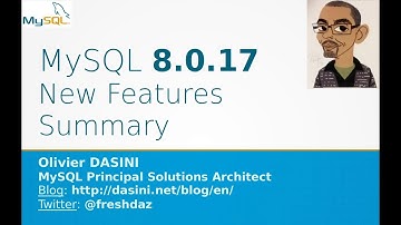 MySQL 8 0 17 New Features Summary