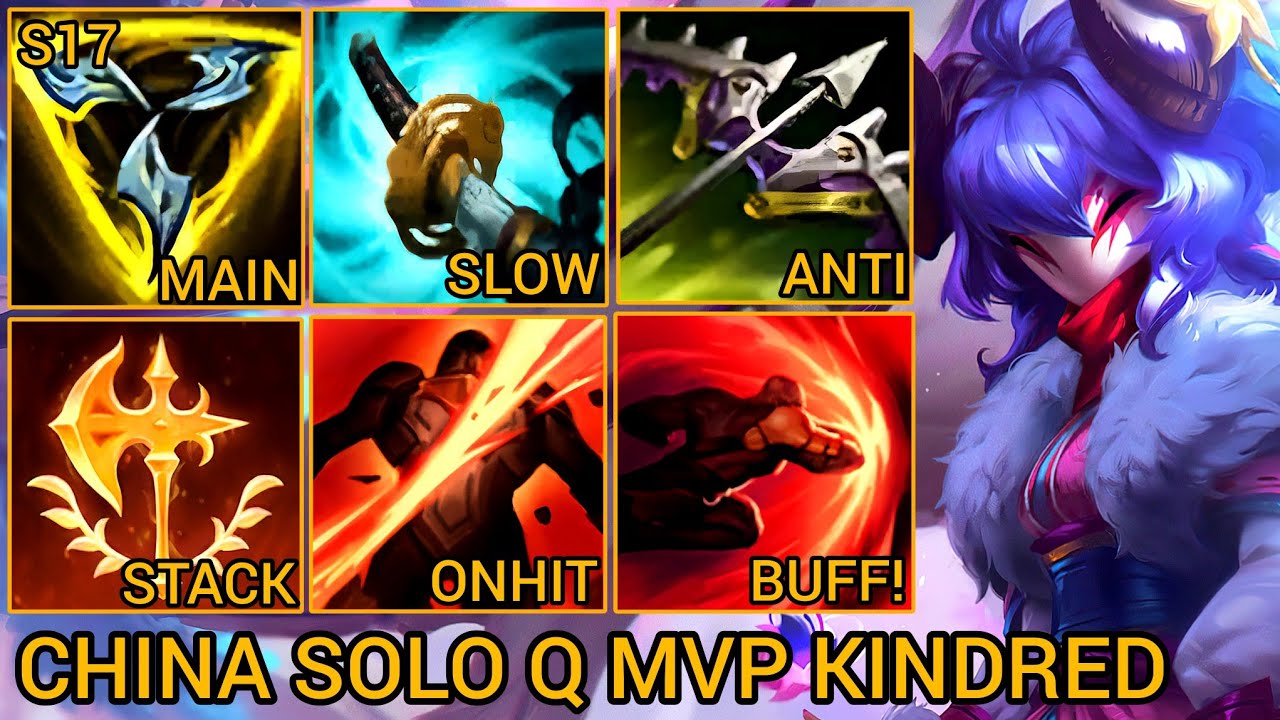 Solo Q Kindred Jungle MVP 8/1/5 - China Server Wild Rift Best High Tier New Build Season 17