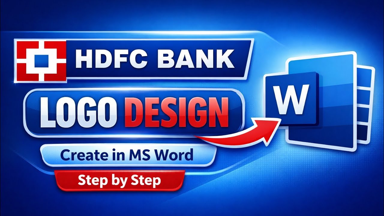 Create HDFC Bank Logo | MS Word
