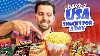 Trying Out USA Snacks For 24 Hours! | Part 2 | @cravingsandcaloriesvlogs