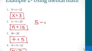 1.5 Equations and Mental Math