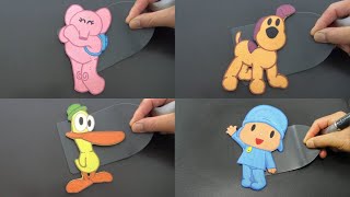 Pocoyo Pancake Art - Elly, Loula, Pato, Pocoyo