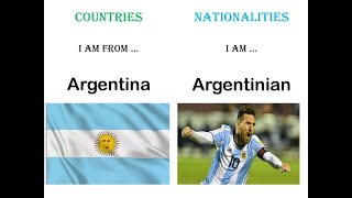 COUNTRIES & NATIONALITIES  FOR BEGINNERS . الدول و الجنسيات