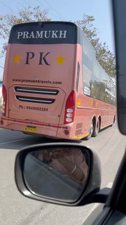 Pramukh travels Volvo b8r 9600s multi axle sleeper bus #volvo #volvobus ...