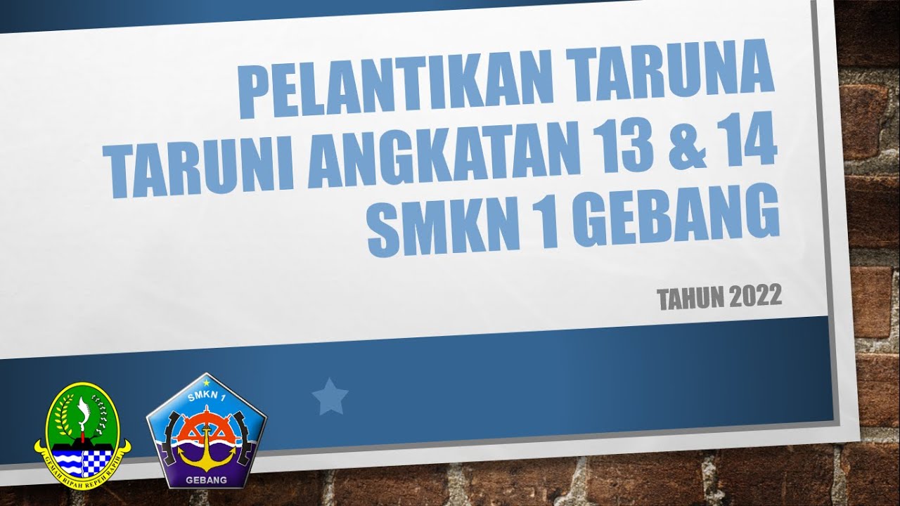 (rekaman) LIVE Pelantikan Taruna Taruni SMKN 1 Gebang Cirebon Angkatan 13 dan Angkatan 14