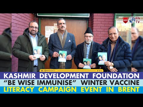 Kashmir Development Foundation Be wise Immunise winter vaccine literacy Campaign event in Brent, UK