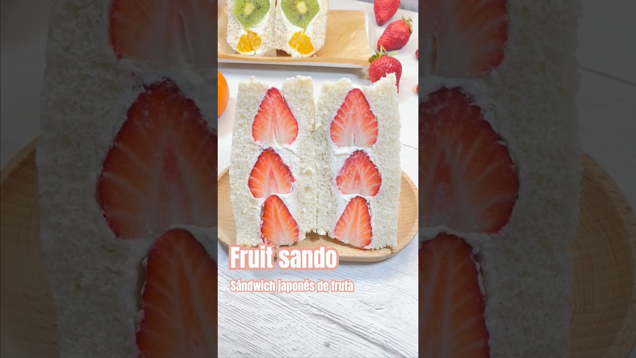 Sándwich de Fruta Japonés. Receta Japonesa Fruit Sando #recetasjaponesas