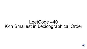 LeetCode 440: K-th Smallest in Lexicographical Order