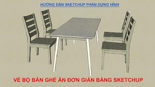 Vẽ bộ bàn ghế ăn đơn giản bằng Sketchup giúp bạn dễ dàng thiết kế một bộ bàn ghế ăn phù hợp với phong cách và kích thước của không gian nhà bạn. Hãy đón xem hình ảnh để tìm cách thiết kế và trang trí bàn ăn để tạo ra một không gian đẹp mắt và thân thiện.