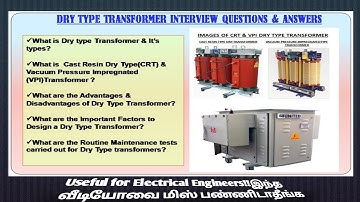 Dry type transformer interview questions & answers#facilities maintenance#tamil