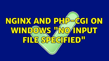 NGINX and php-cgi on Windows "No Input File Specified" (2 Solutions!!)