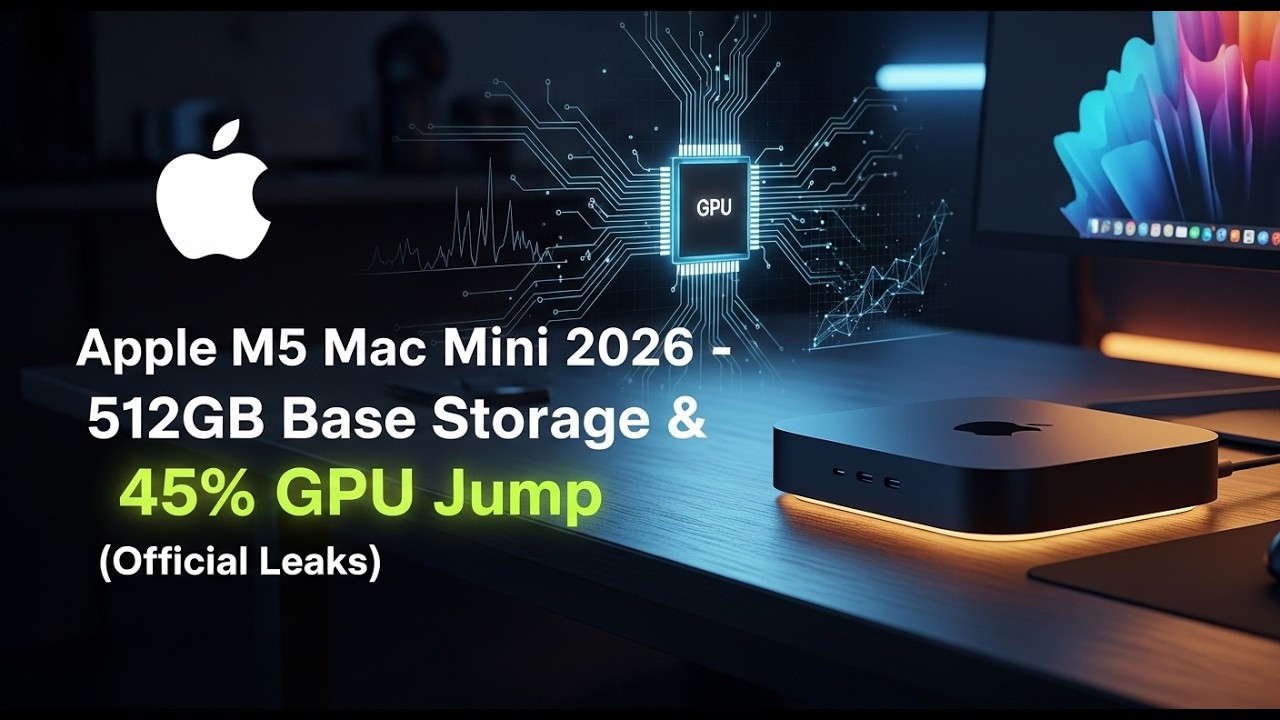 Apple M5 Mac Mini 2026: 512GB Base Storage & 45% GPU Jump