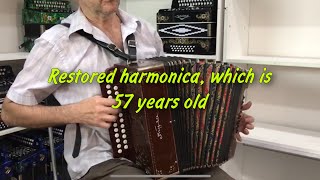 Restored harmonica, which is 57 years old