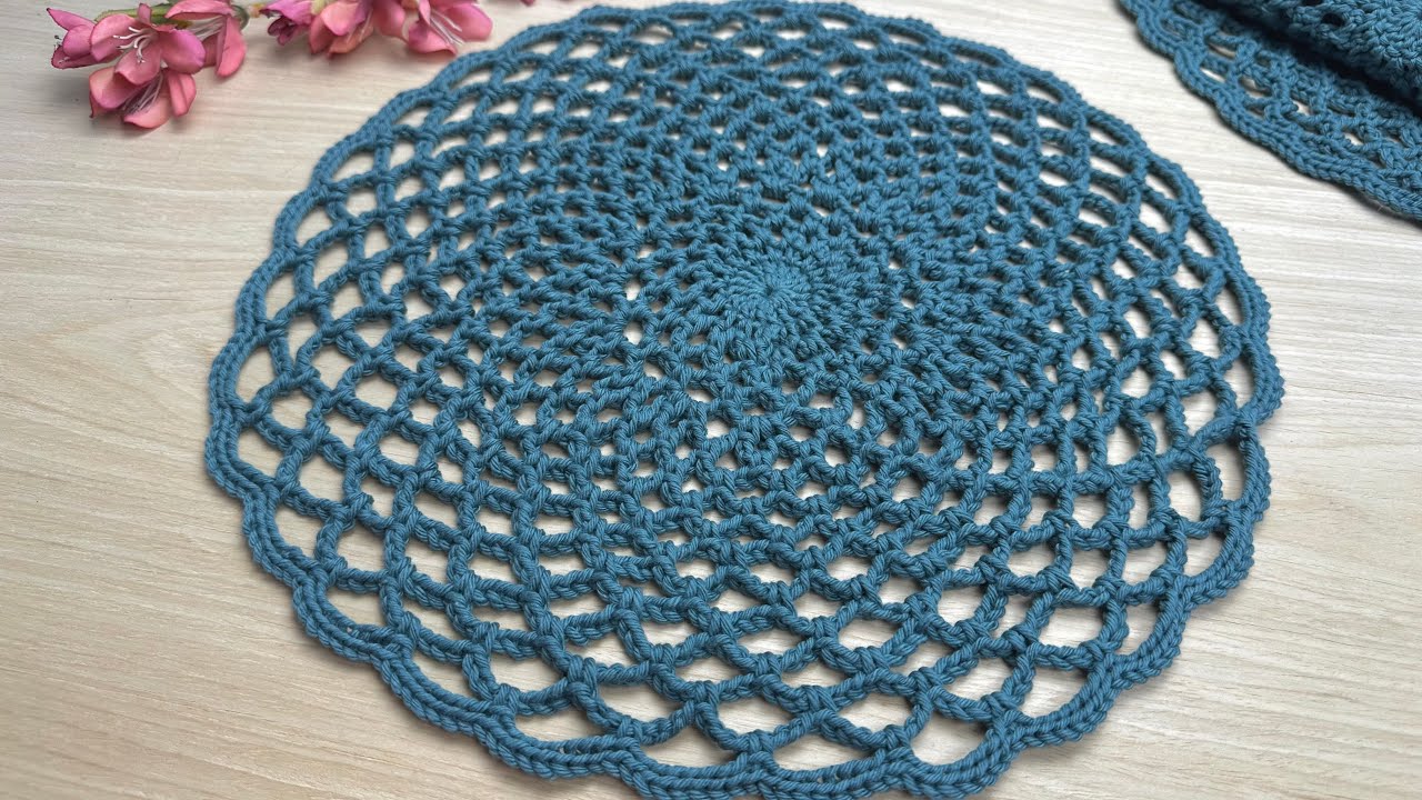 Sousplat de crochê rendado - Facil, lindo e economico /Passo a passo / Sousplat crochet pattern
