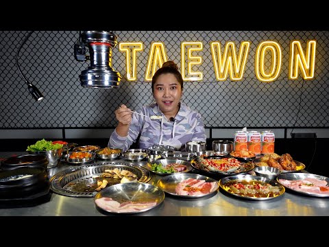 សាច់អាំងកូរ៉េ ក្ដាមថ្មឆៅ - Korean BBQ, Spicy Raw Mud Crab, Korean Fried Chicken 