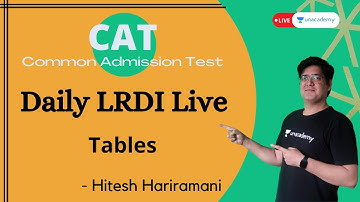 CAT 2021 Daily Live | Strategy to Logical Reasoning & Data Interpretation (LRDI) - Tables | Hitesh