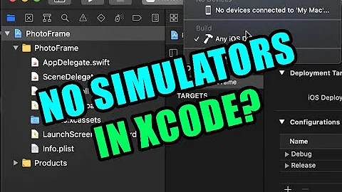 No Simulators Available in Xcode Project?  Try this!