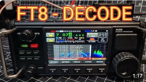 Xiegu X6200 FT8 & CWDecode  -New 3D Scope