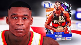 FREE DARK MATTER DIKEMBE MUTOMBO GAMEPLAY! HE CLEARS EVERY OTHER BIG MAN IN NBA 2K24 MyTEAM!