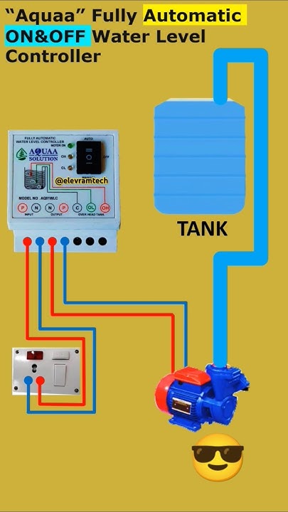Automatic Water pump on off water level controller || elevram tech || # ...