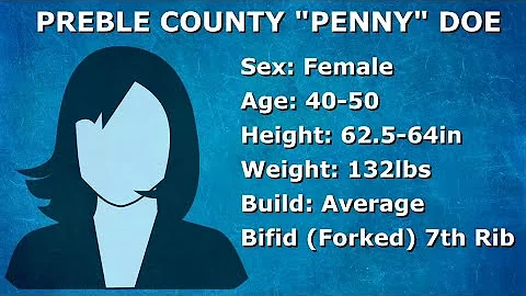 UNIDENTIFIED: Preble County Jane Doe, aka "Penny" ...