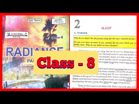 Bihar board Class 8..English /Radiance.. Chapter - 2....Sleep