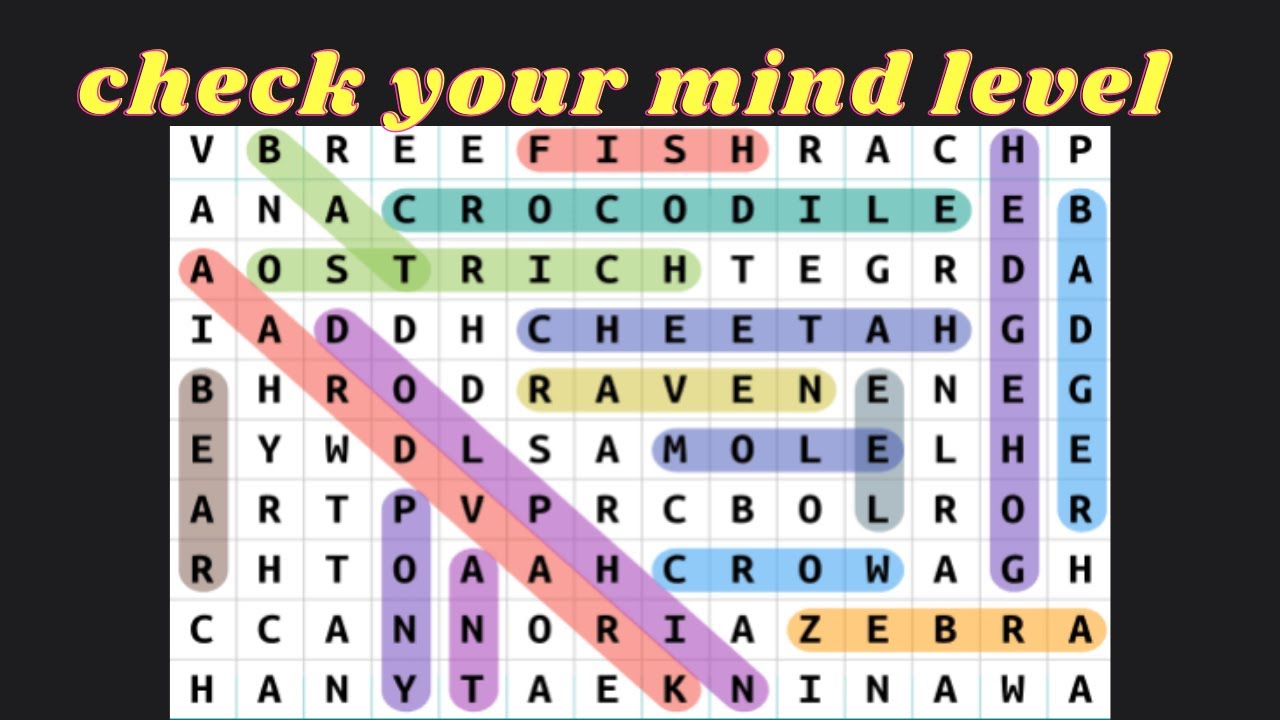 Can You Find The Words ? Word Puzzle -Check you Mind Level - YouTube
