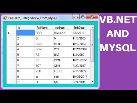 VB.NET - How To Populate Datagridview From MySQL Database Using Visual Basic .Net [with source code]