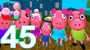 Piggy Neighbor family escape obby house 3D Gameplay Walkthrough Part 45 Level 4-5 (IOS/Android)