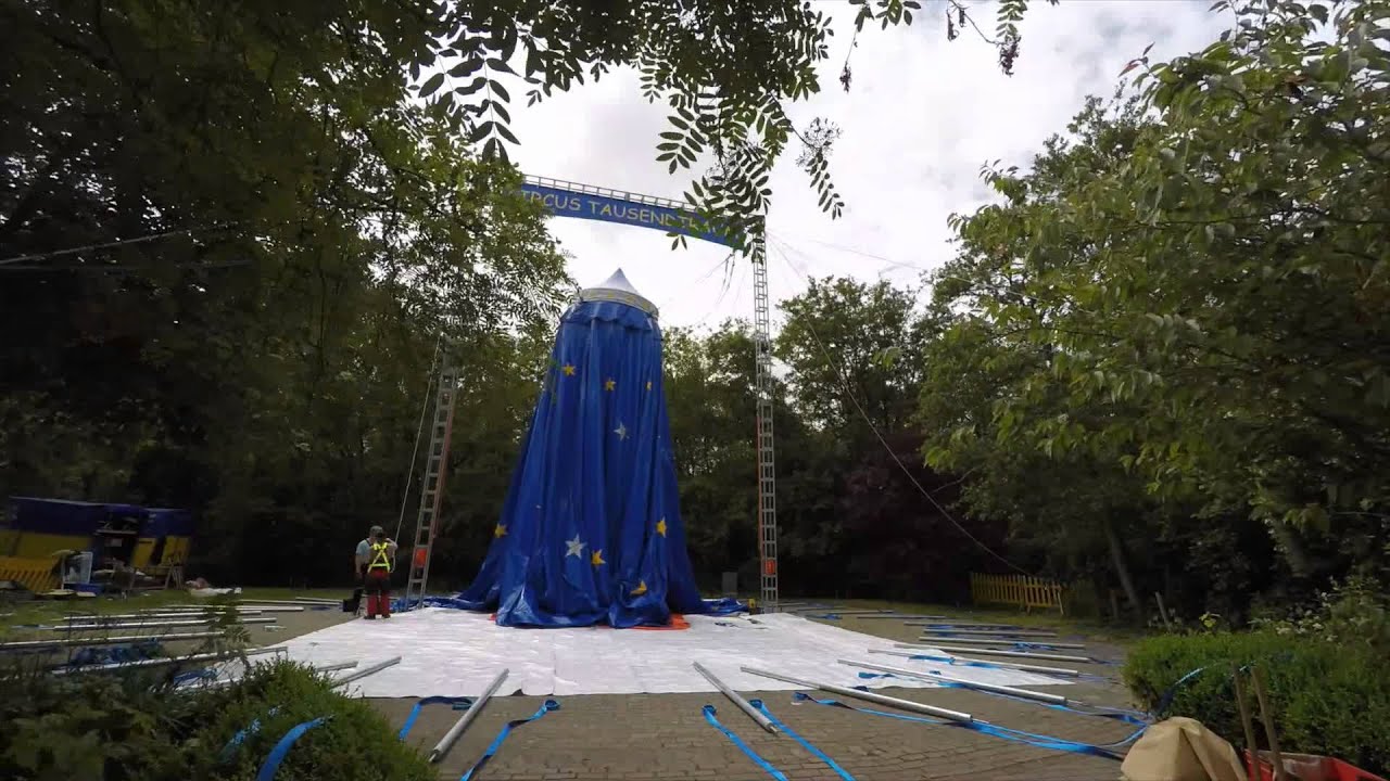 Circus Tausendtraum - Zeitraffer Zeltaufbau 2015