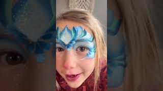 Winter Wonderland Face Painting (Elsa Inspired) #Facepaint #Facepainting #Shorts #Happyholidays #Art