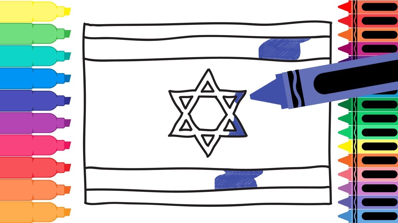 how to draw flags, coloring pages Israel flag, Coloring Pages for Kid...