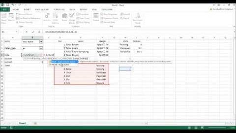 TUTORIAL COMBO BOX DAN VLOOKUP MICROSOFT EXCEL