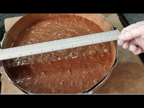 HUGE chocolate chiffon sponge cake, does not fall off! With a hand mixer!