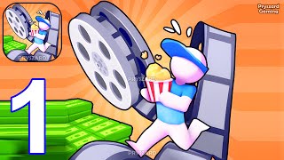 Drive-in Cinema: Idle Game - Gameplay Walkthrough Part 1 Stickman Idle Drive Cinema Manager