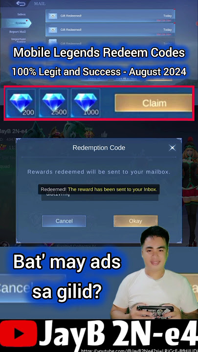 Mobile Legends Redeem Codes August 22, 2024 100% Legit and Success #mlbbdiamondscode #redeemcodeml