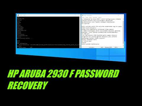 HP ARUBA 2930F SWITCH PASSWORD RECOVERY
