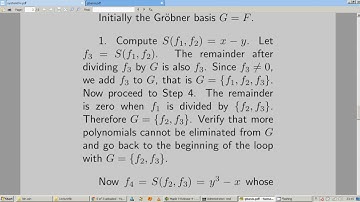 Lecture 7:  Grobner bases - The Buchberger