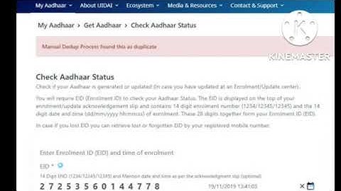 Fix Manual Dudup process found this as duplicate aadhar status Problem | Manual Dudup process found