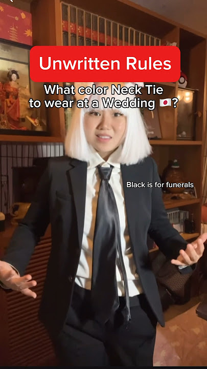 Don’t wear a BLACK tie to a WEDDING in Japan 🇯🇵