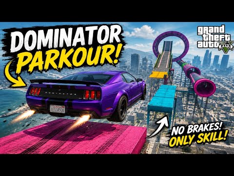 Dominator Car Parkour GTA 5 || No brackes only skill ......... Best parkour 💯✅